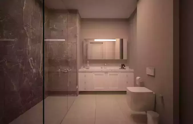 Modern Bathroom Scene 