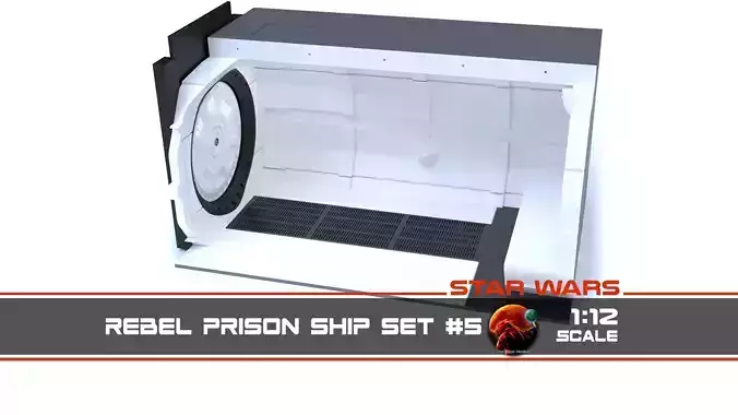 The Mandalorian - Rebel Prison Ship 5 - Cell Interior 1-12 scale 3D print model