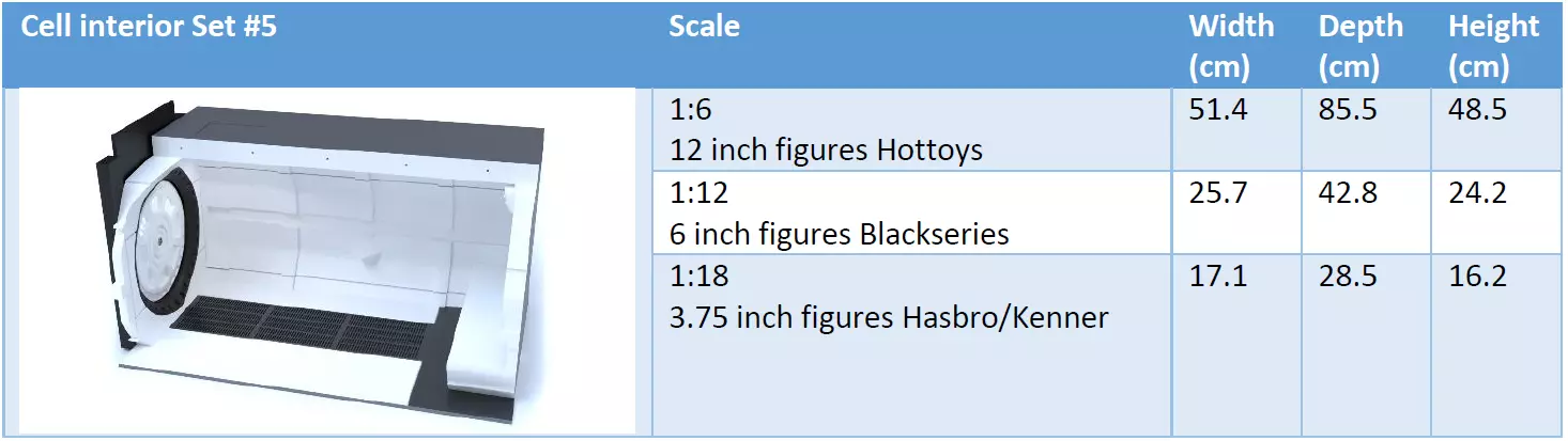 The Mandalorian - Rebel Prison Ship 5 - Cell Interior 1-12 scale 3D print model_27