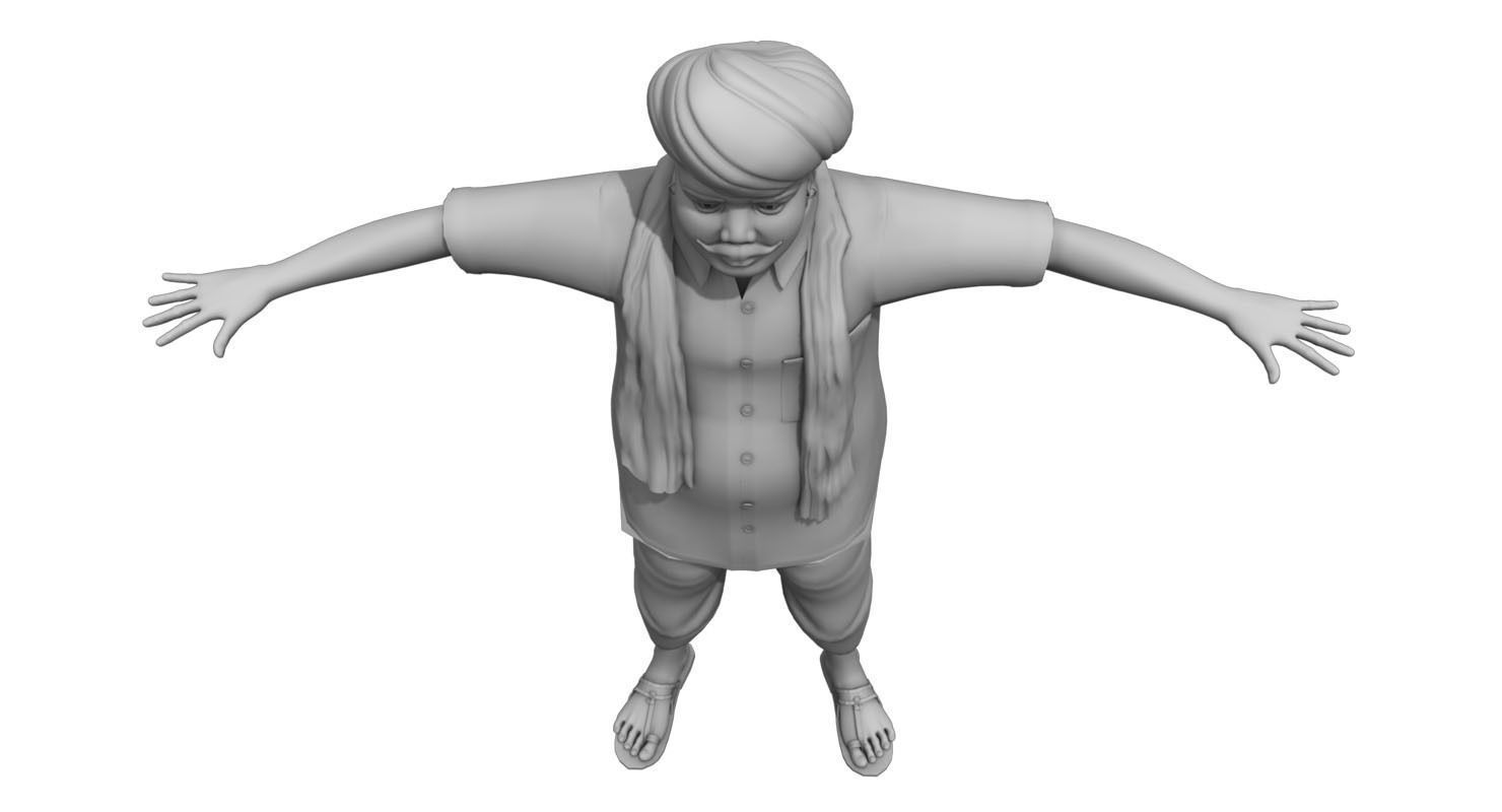 farmer village young man final 3d model 3D model_5