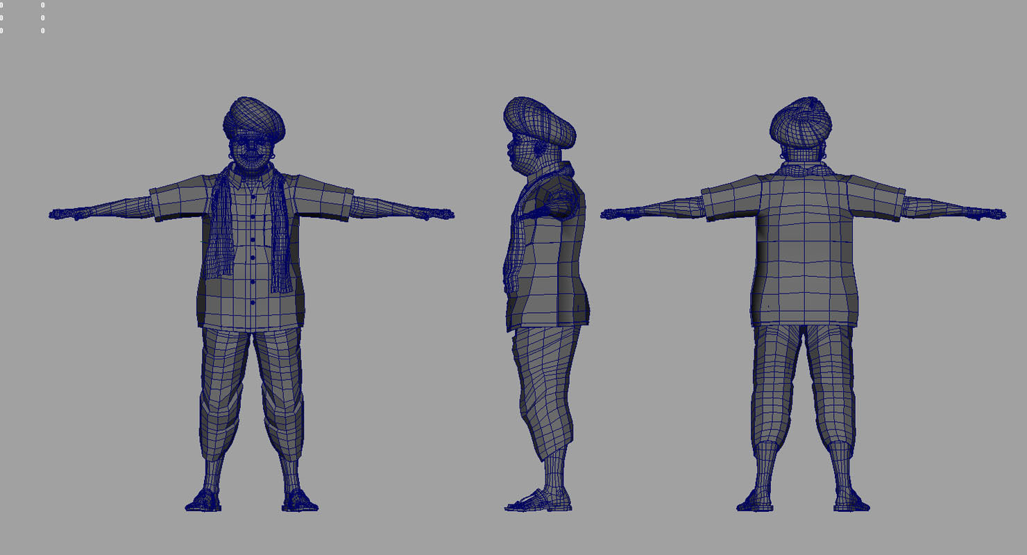 farmer village young man final 3d model 3D model_7