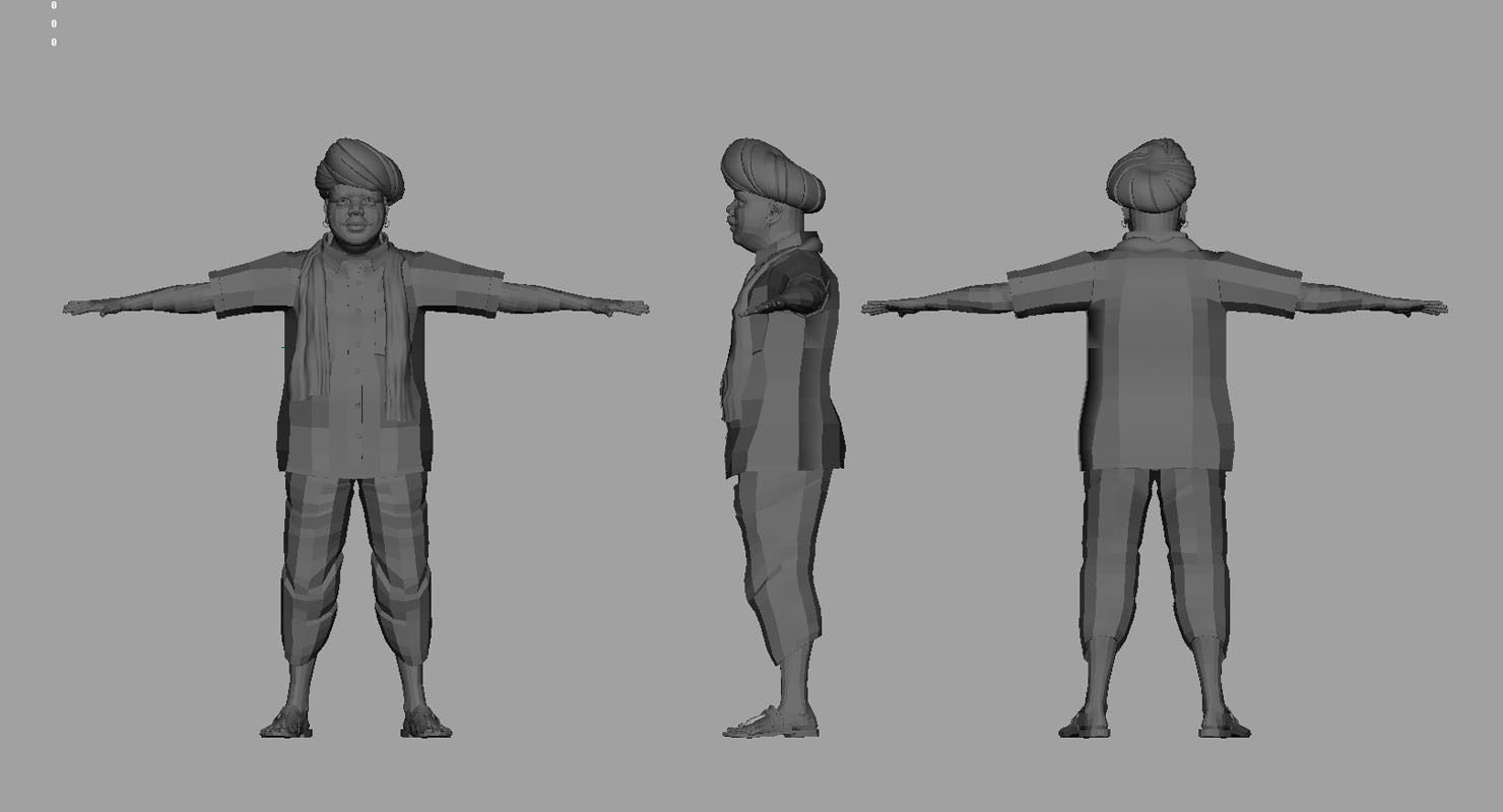 farmer village young man final 3d model 3D model_6