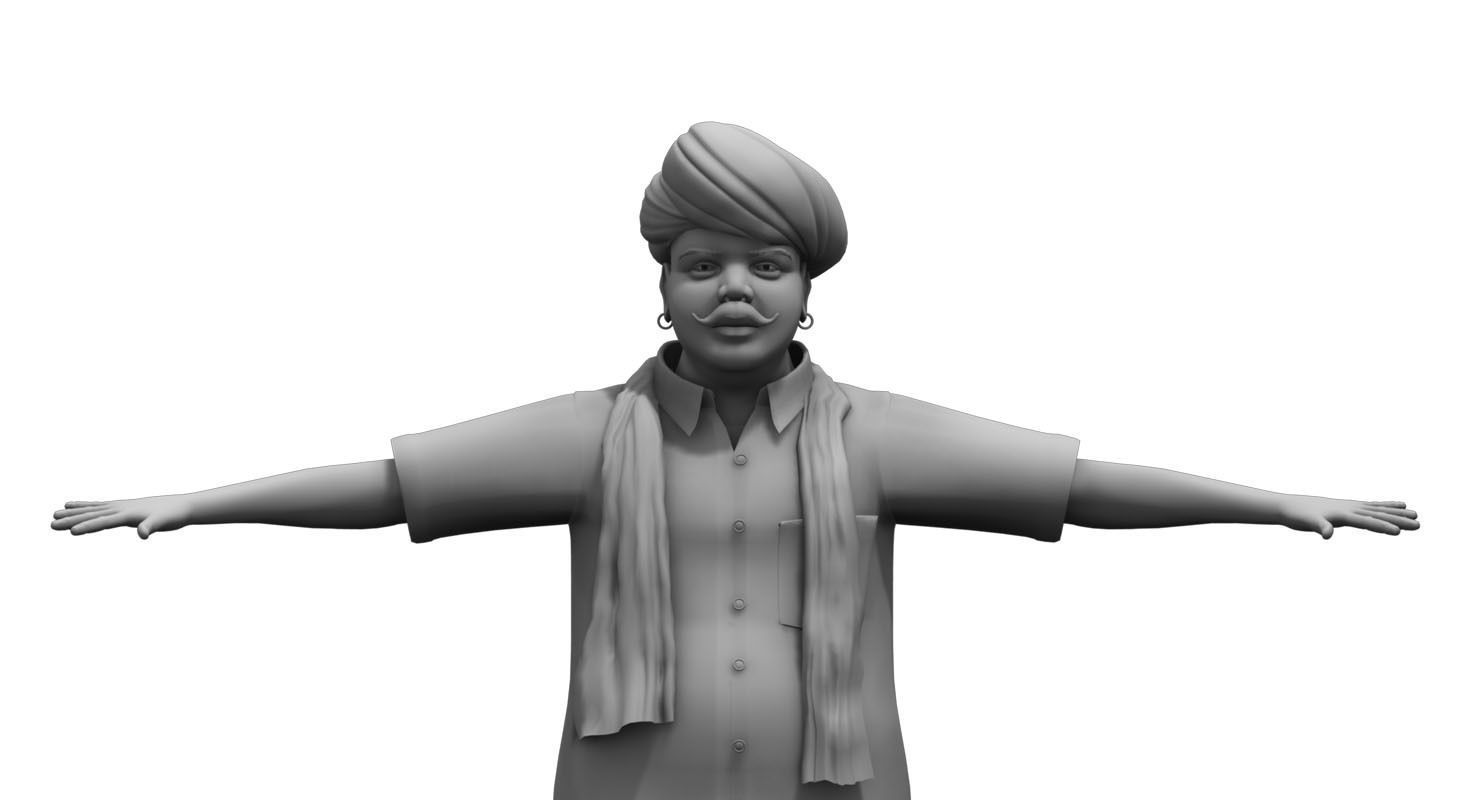 farmer village young man final 3d model 3D model_2