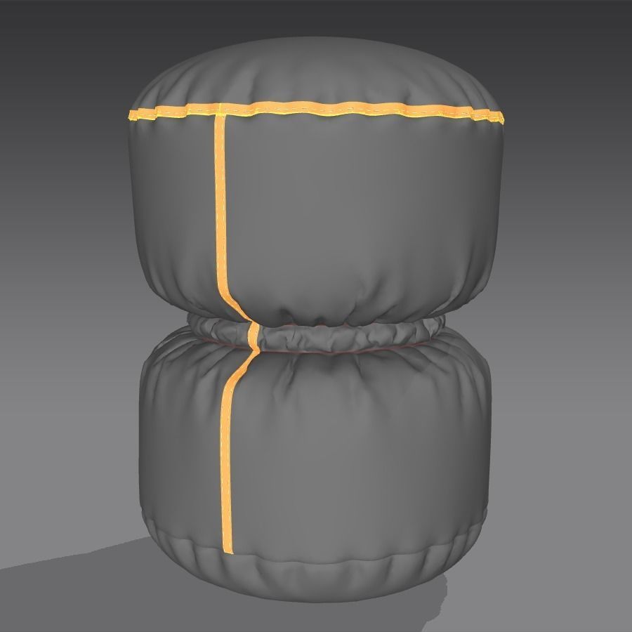 puf-tam-tam 3D model light pouf with belt 3D model_8