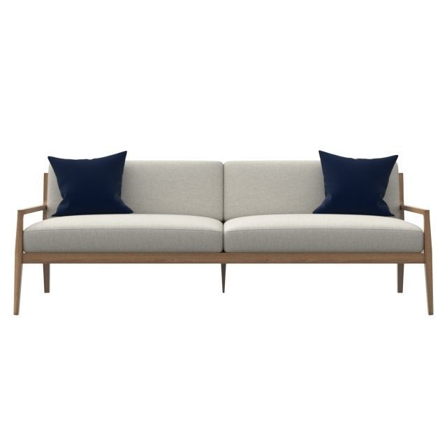 CIEL COLLECTION wooden side table with slats 3D model_5