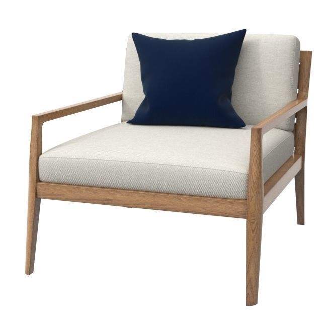 CIEL COLLECTION wooden side table with slats 3D model_11