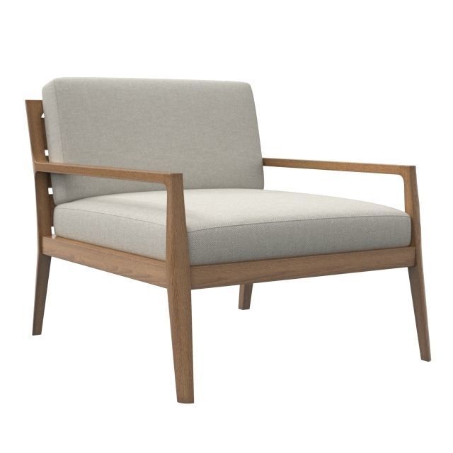 CIEL COLLECTION wooden side table with slats 3D model_2