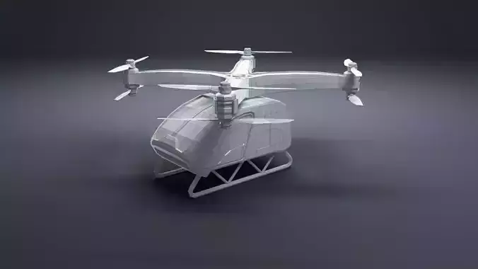 LowPoly SureFly electric helicopter