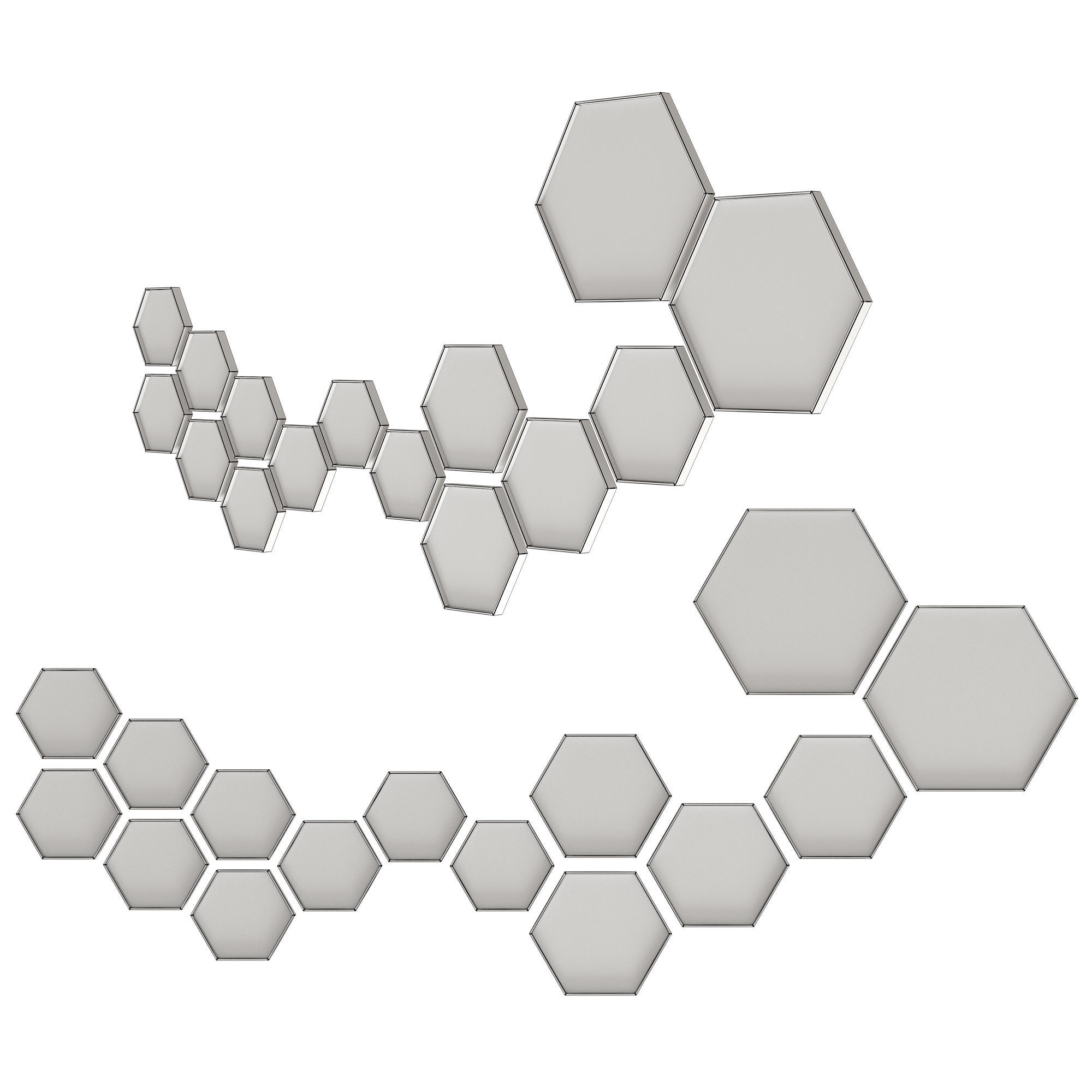 Sovet visual rectangular mirror 3D model_1