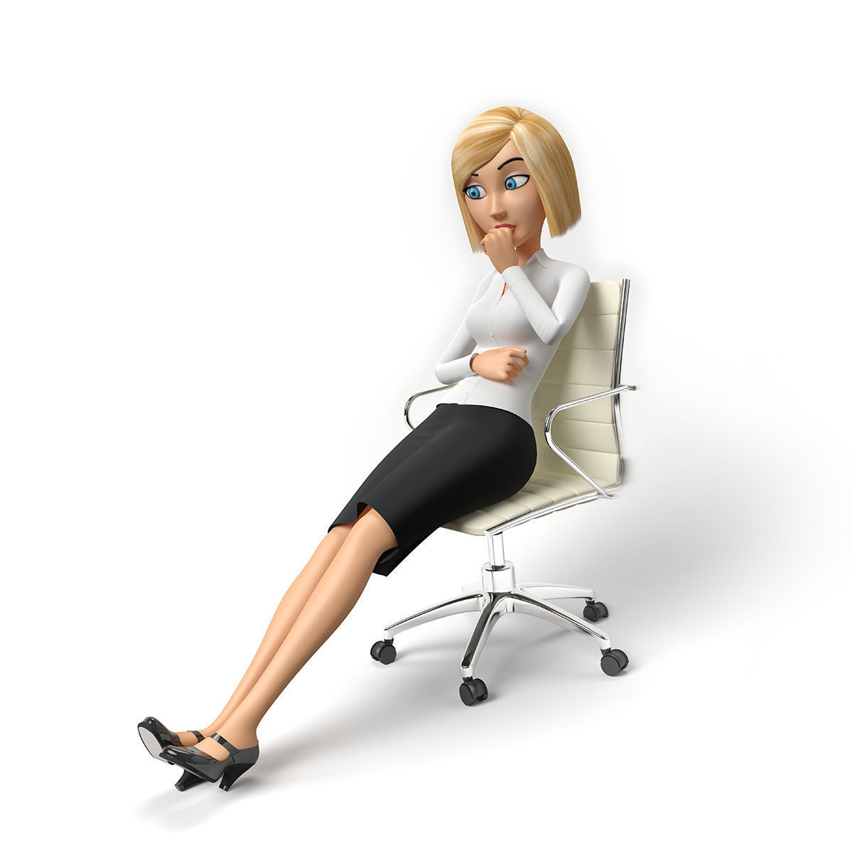Nina - Businesswomen 3D model_8