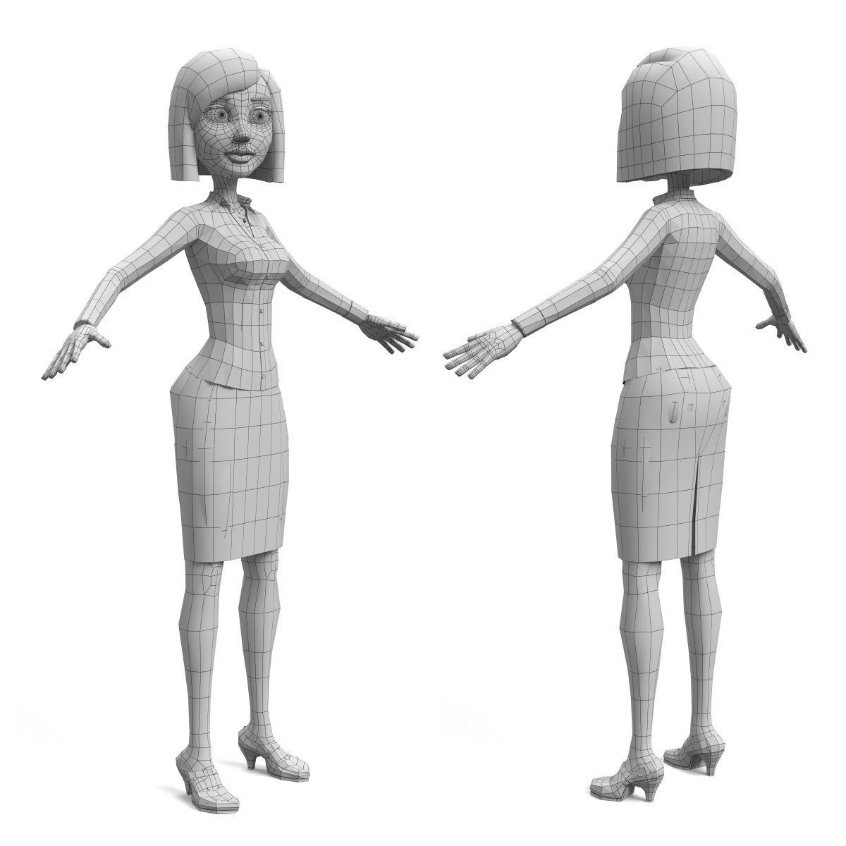 Nina - Businesswomen 3D model_3