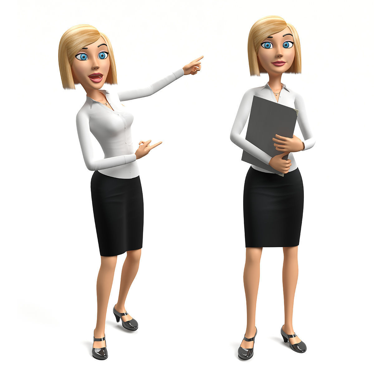 Nina - Businesswomen 3D model_1