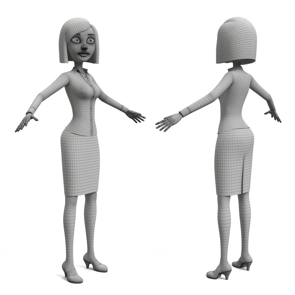 Nina - Businesswomen 3D model_4