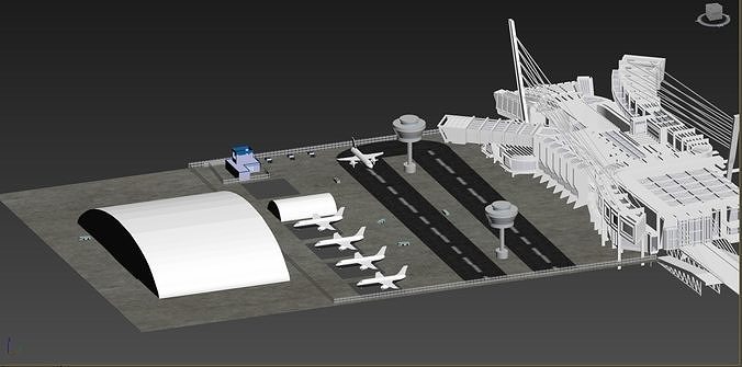 airport airplane 3D model