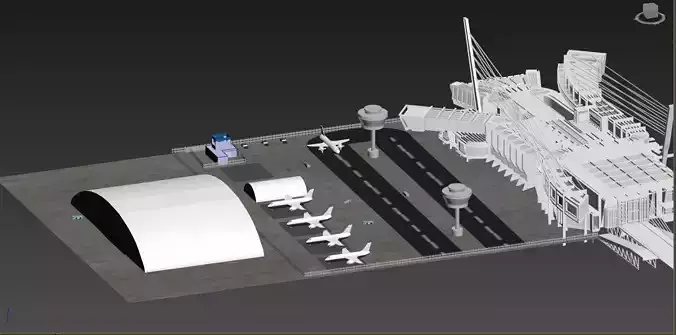 airport airplane 3D model