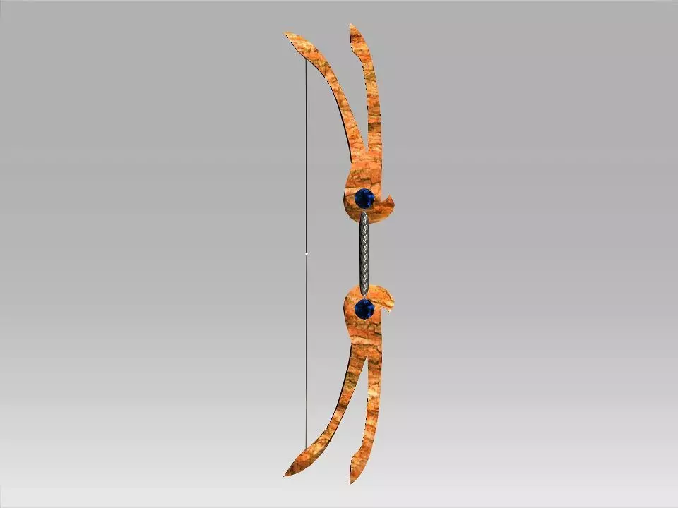 Decorated Bow Low-poly 3D model