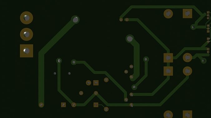 Realistic Printed Circuit Board Free 3D model