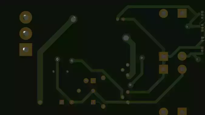Realistic Printed Circuit Board Free 3D model