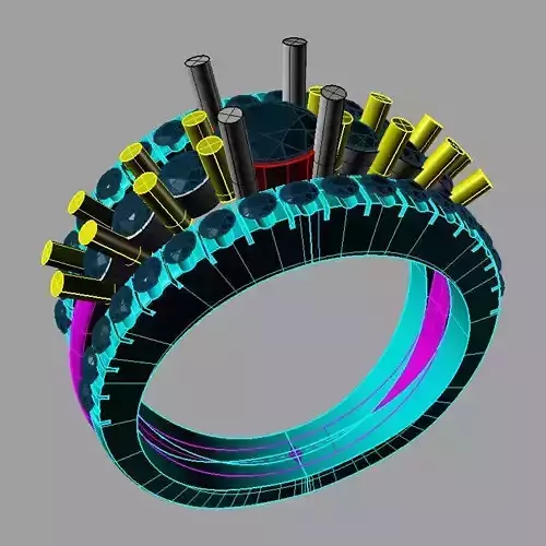 classic beauty Diamond Ring 3D print Anello fascia an 183 3D print model
