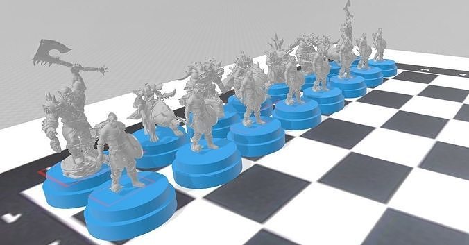 orcos ajedrez 3D print model