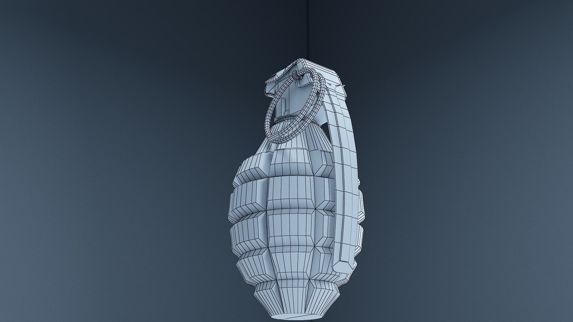 MK2 Grenade Low-poly 3D model_14