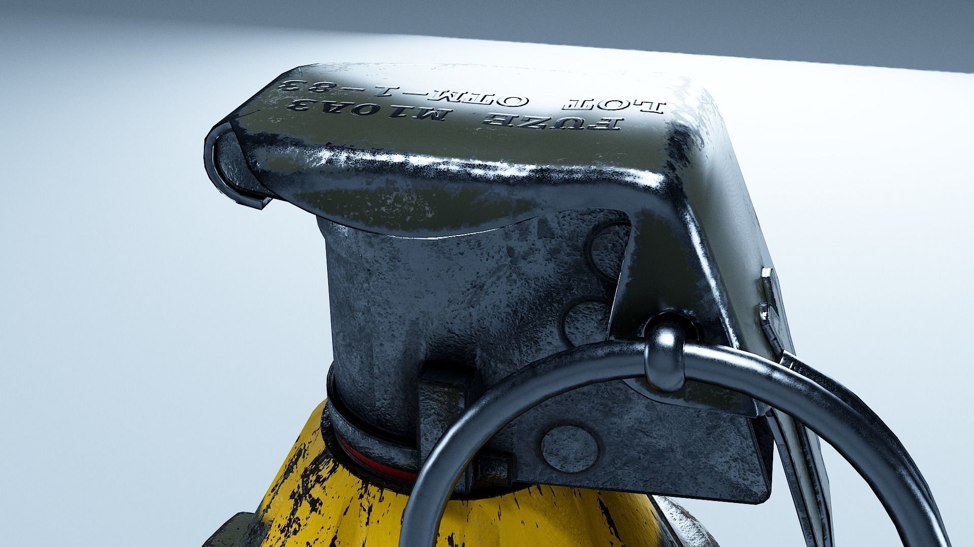 MK2 Grenade Low-poly 3D model_9