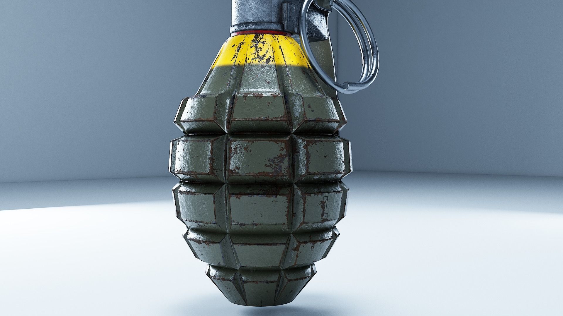 MK2 Grenade Low-poly 3D model_5
