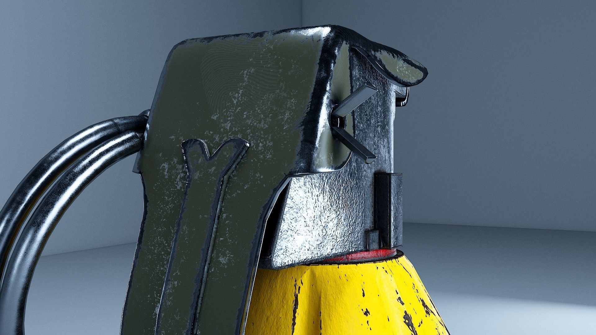 MK2 Grenade Low-poly 3D model_10