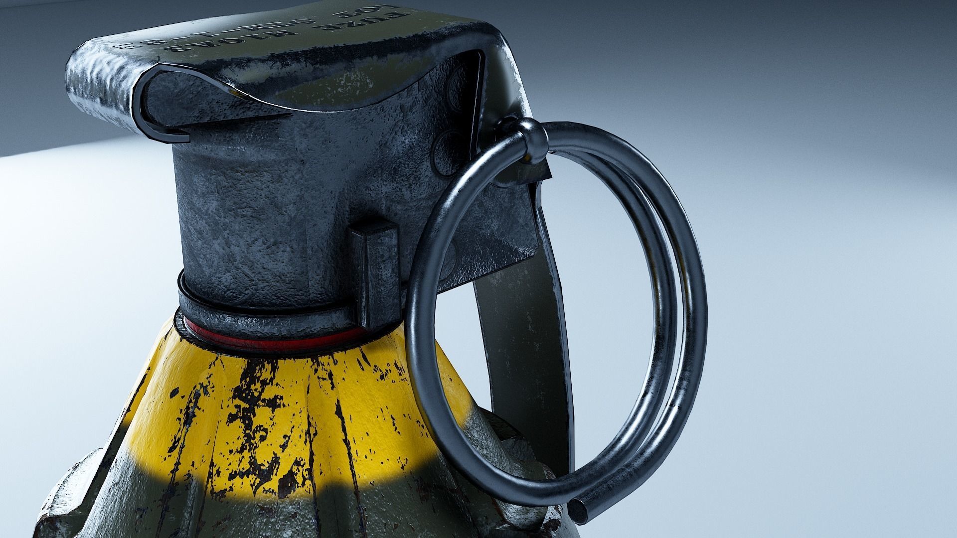 MK2 Grenade Low-poly 3D model_8