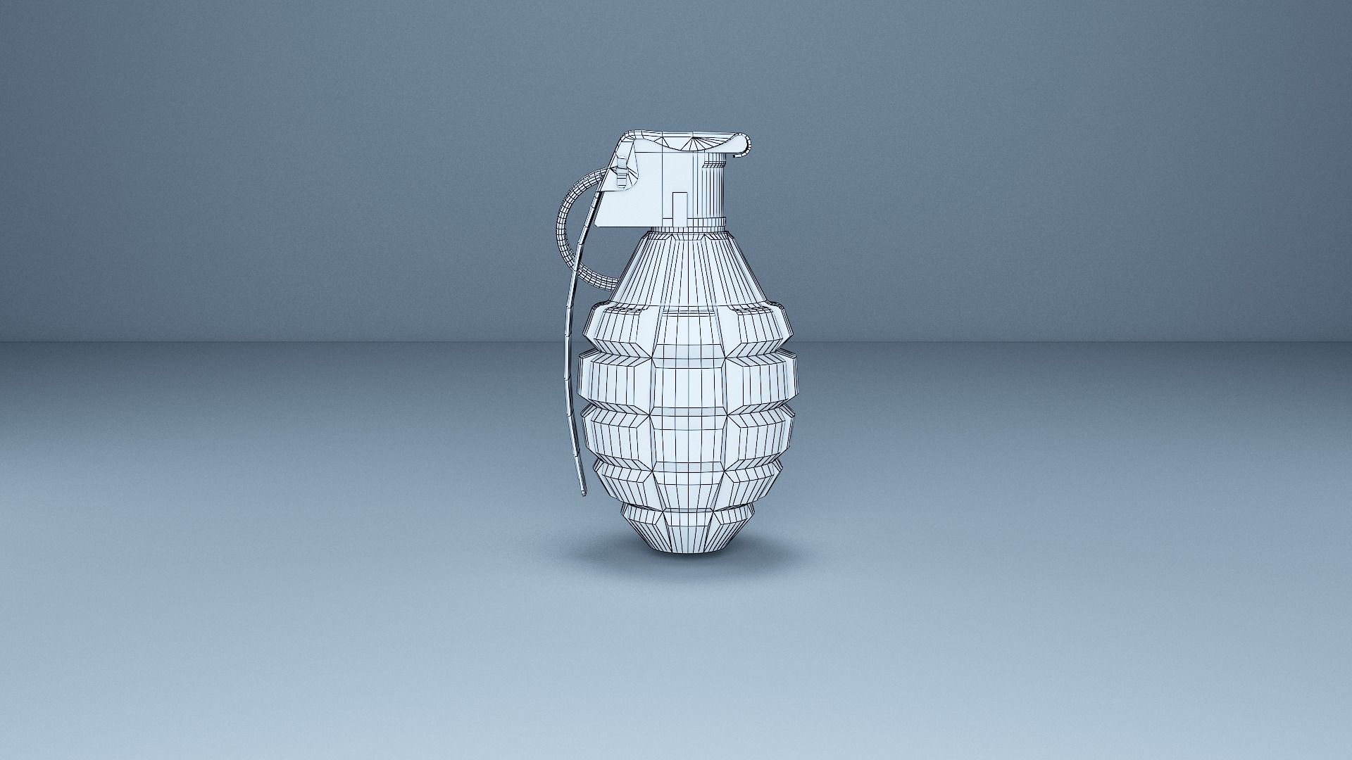 MK2 Grenade Low-poly 3D model_12
