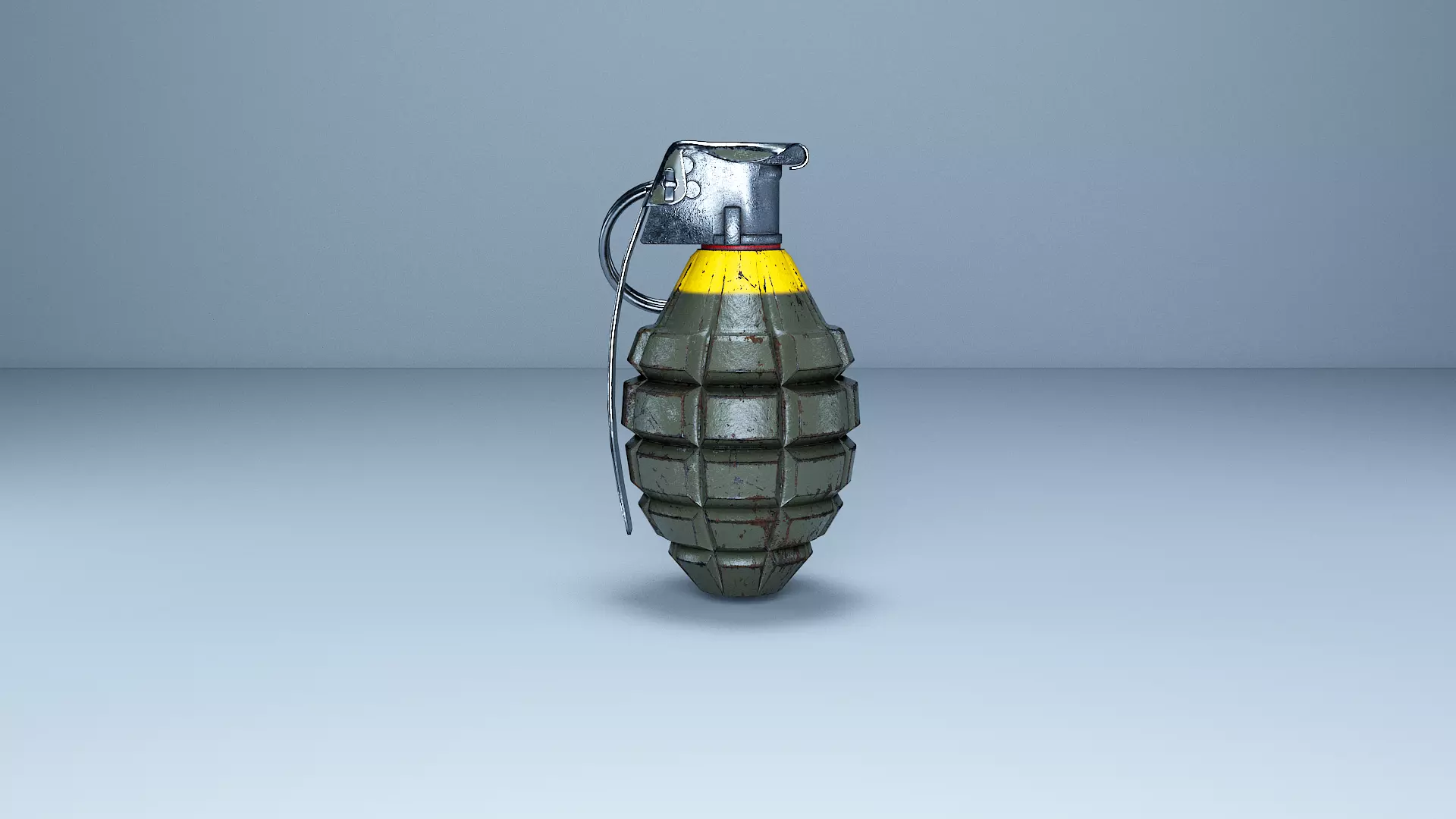 MK2 Grenade Low-poly 3D model_0
