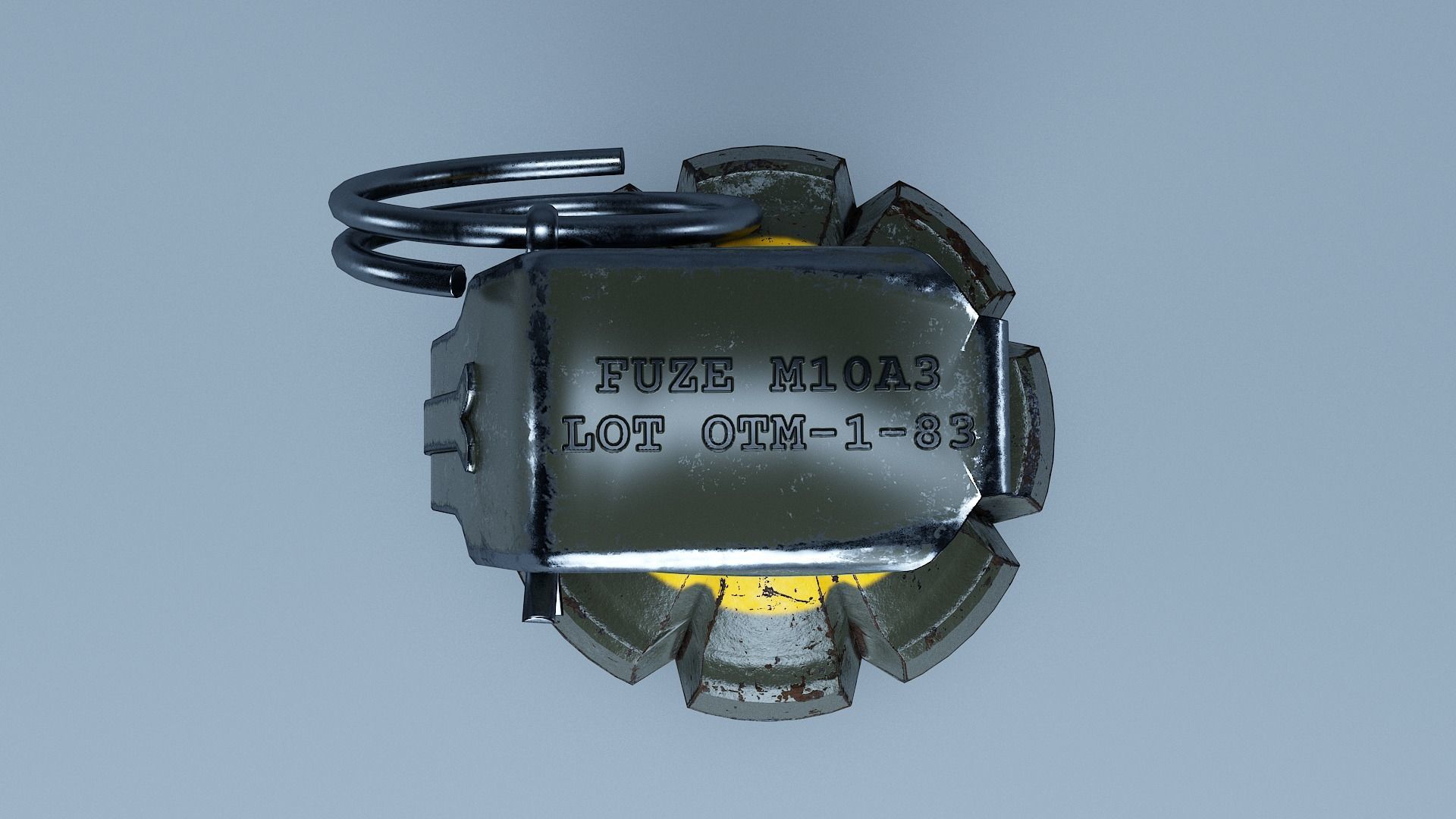 MK2 Grenade Low-poly 3D model_3