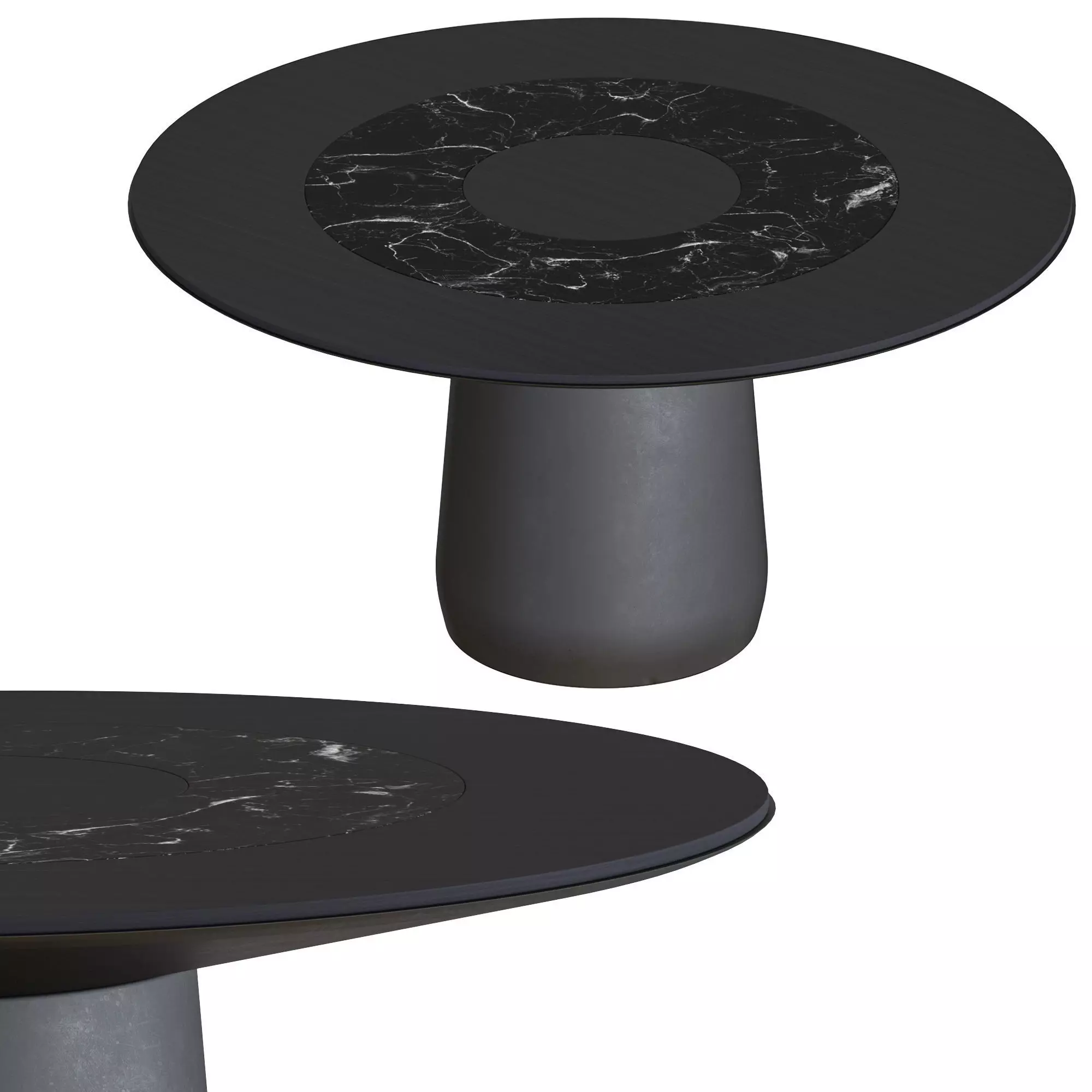 Baleri ROUNDEL table black 3D model_0