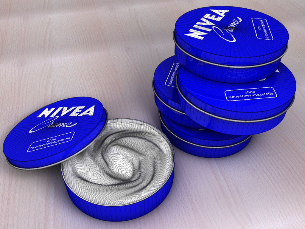 Nivea Creme Can 3D model_1