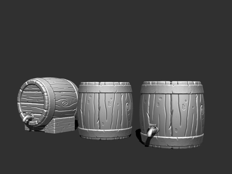 Barrel 01 for Printing 3D model 3D printable | CGTrader