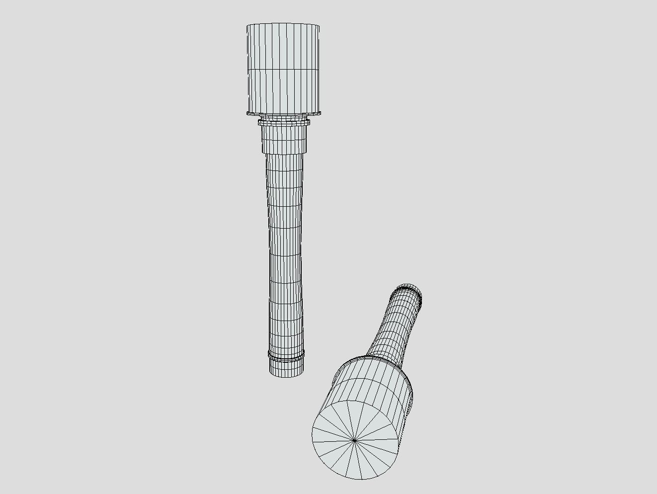 Stick Grenade Low-poly 3D model_7