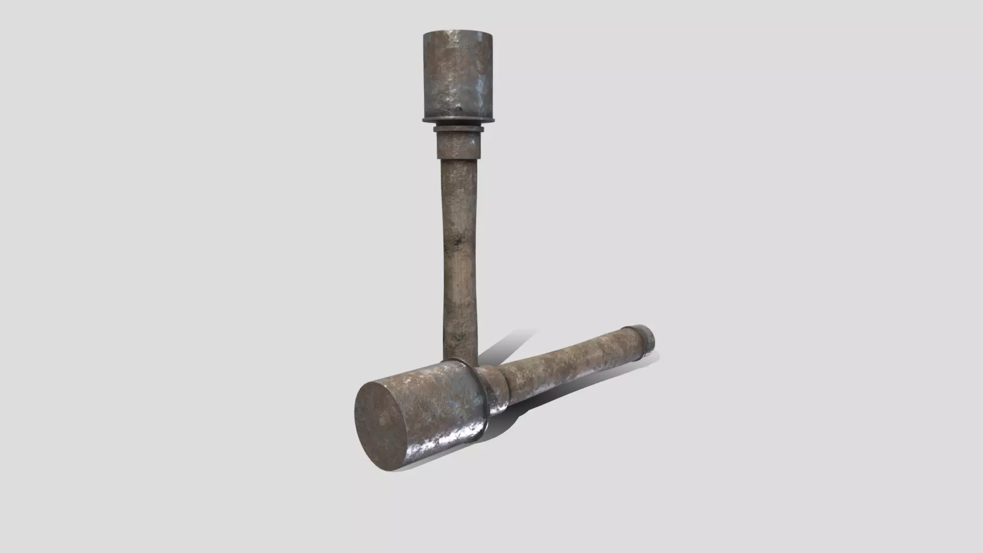 Stick Grenade Low-poly 3D model_0