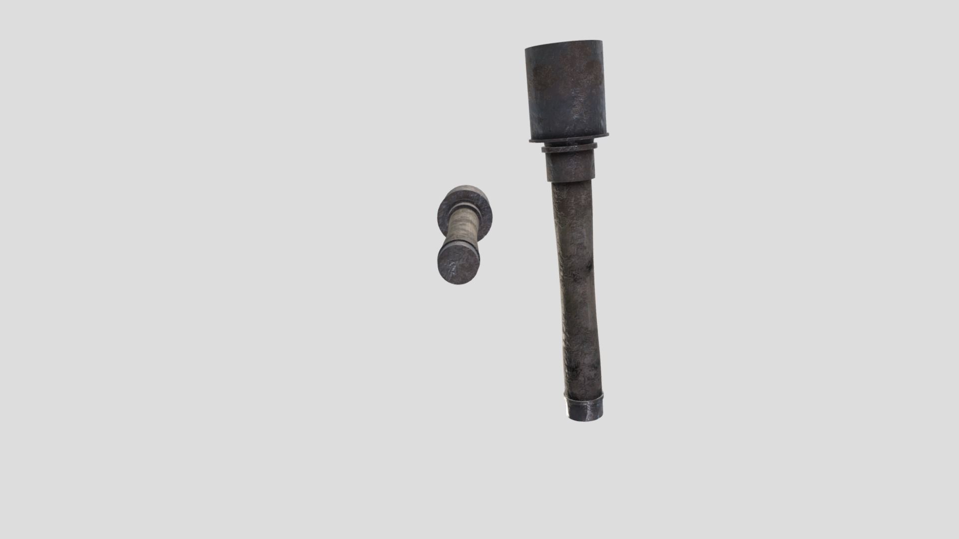 Stick Grenade Low-poly 3D model_3