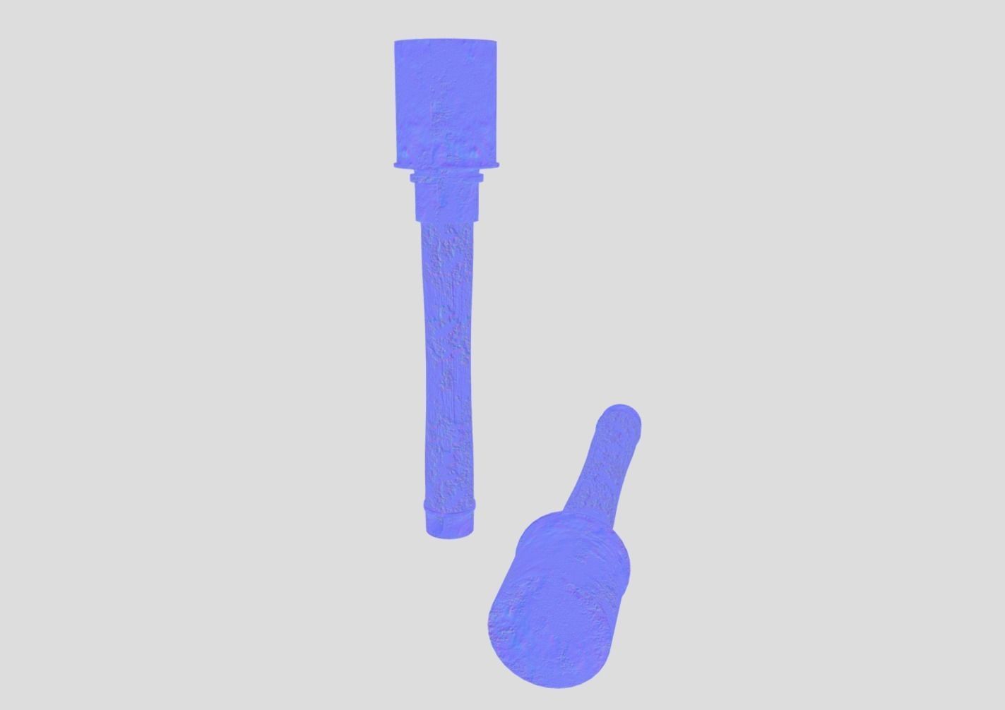 Stick Grenade Low-poly 3D model_8