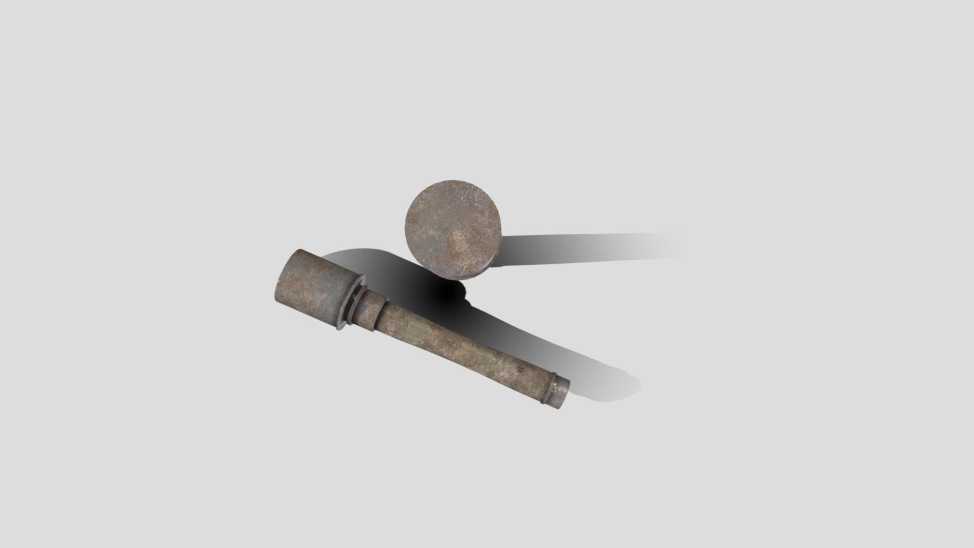 Stick Grenade Low-poly 3D model_2