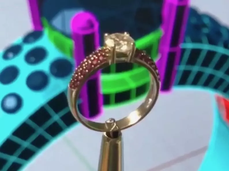 Engagement Ring and Band 3D print model an 193 solitario 3D print model_0