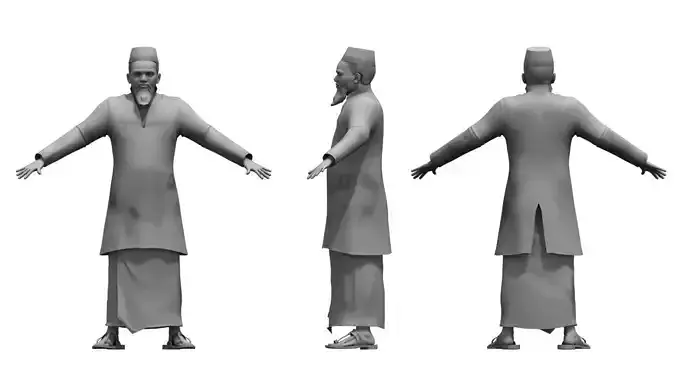 muslim man 3d model