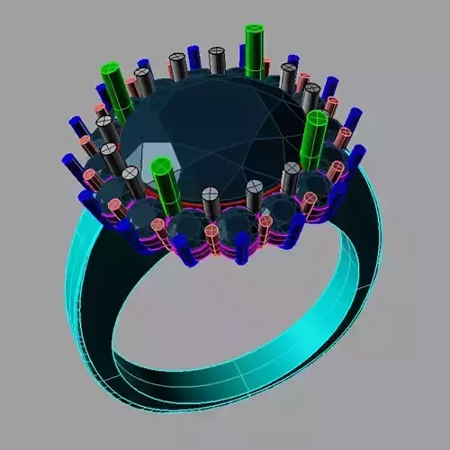 Classic Diana Engagement ring anello cestino an 194 3D print model