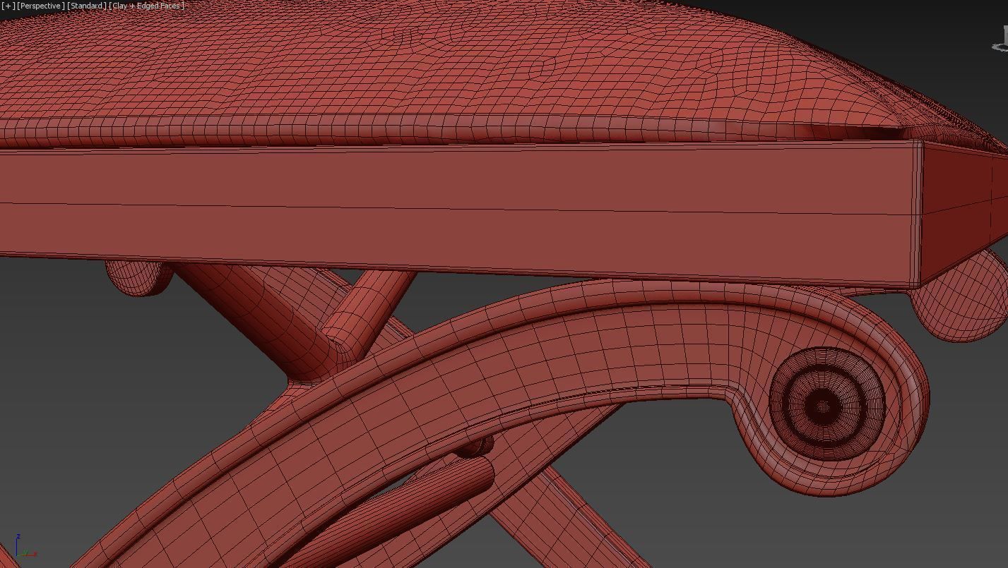 Rudolf stool  Toledo furniture 3D model_6