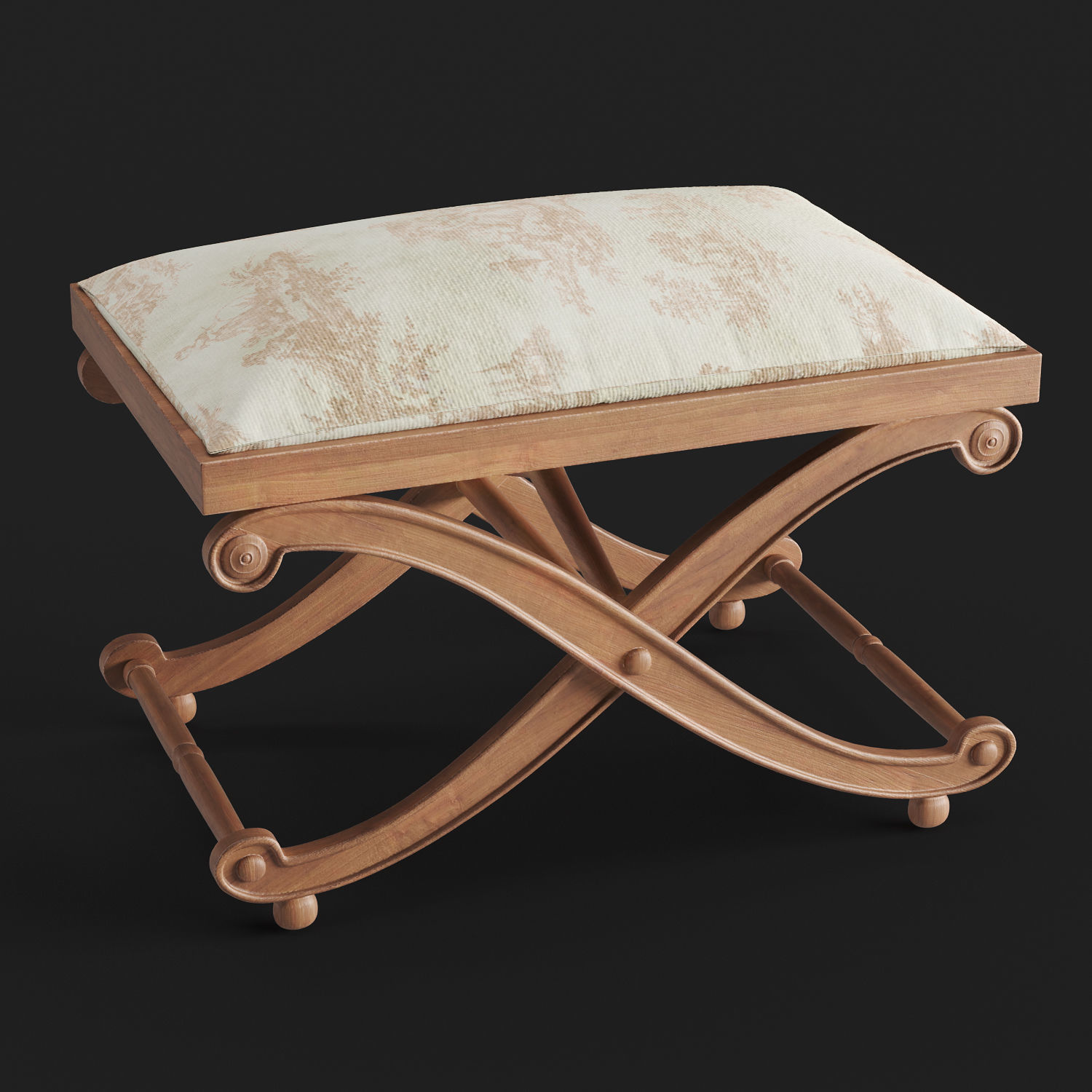 Rudolf stool  Toledo furniture 3D model_1