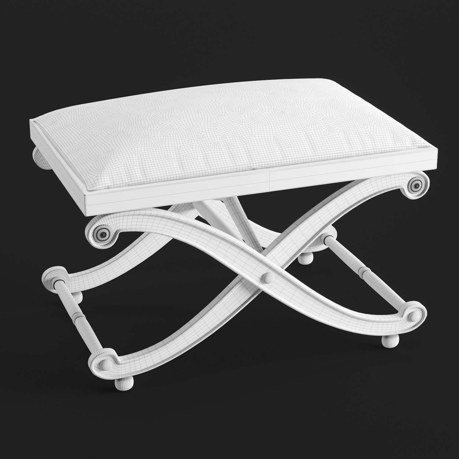 Rudolf stool  Toledo furniture 3D model_2