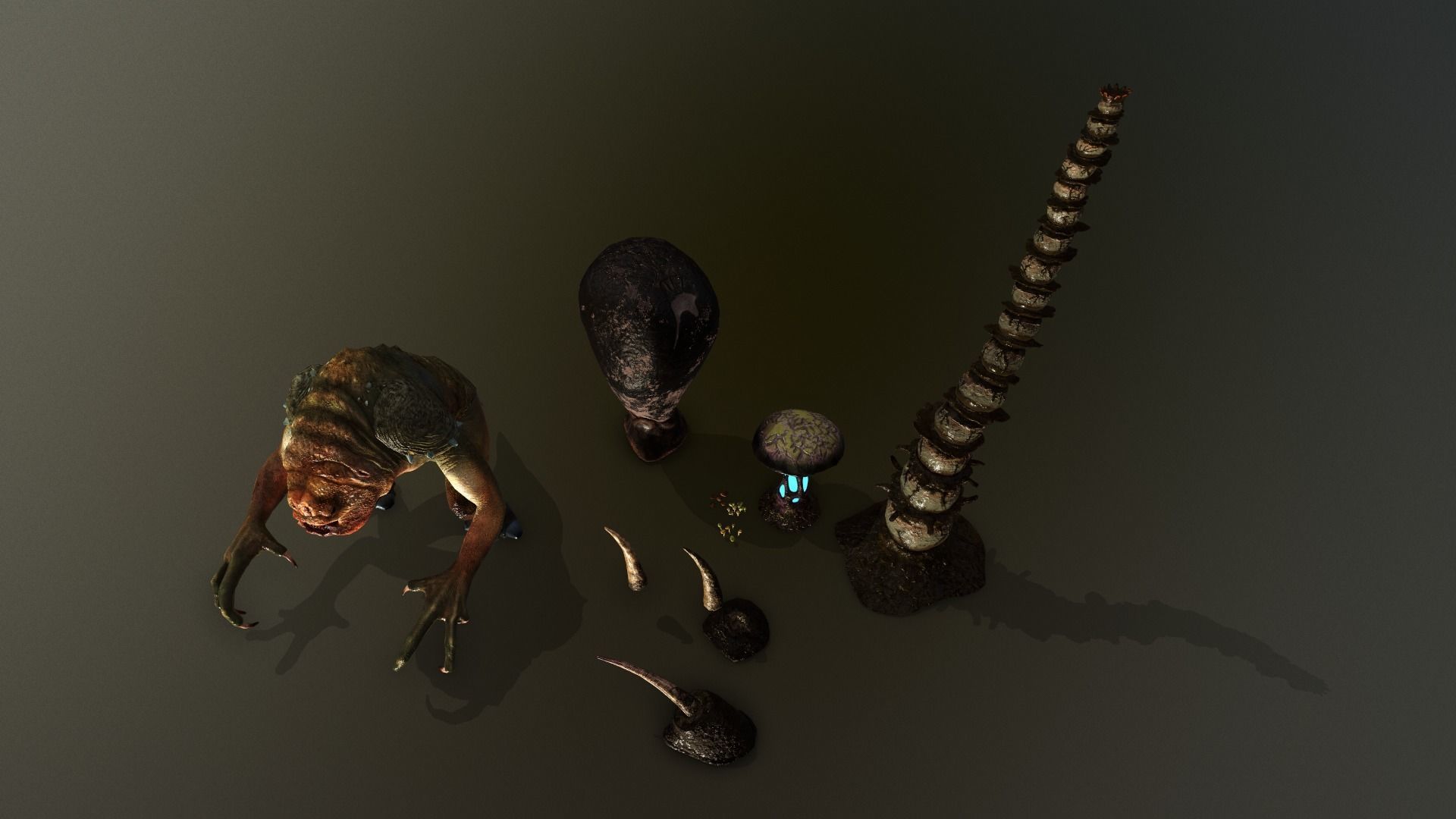 star wars sci-fi Felucia expanding stuff pack  Low-poly 3D model_16