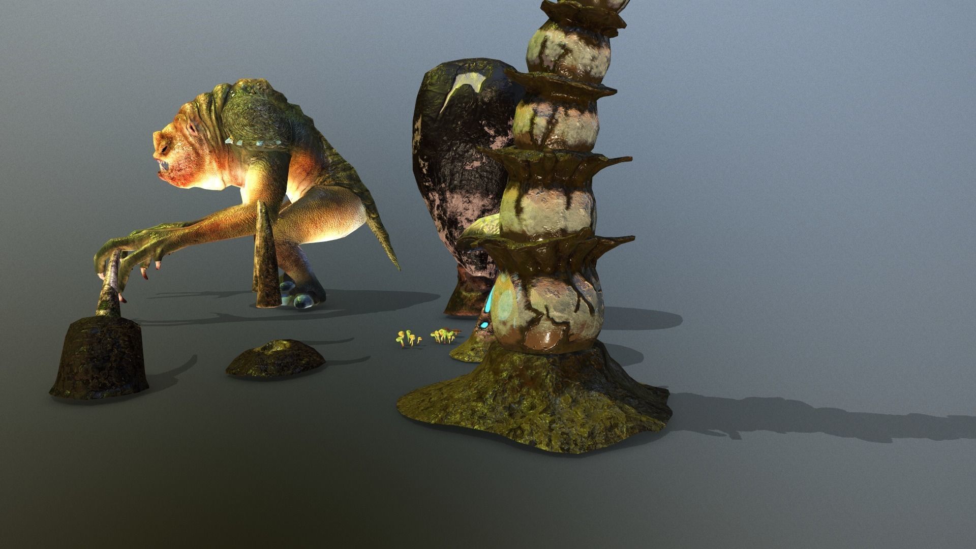 star wars sci-fi Felucia expanding stuff pack  Low-poly 3D model_2