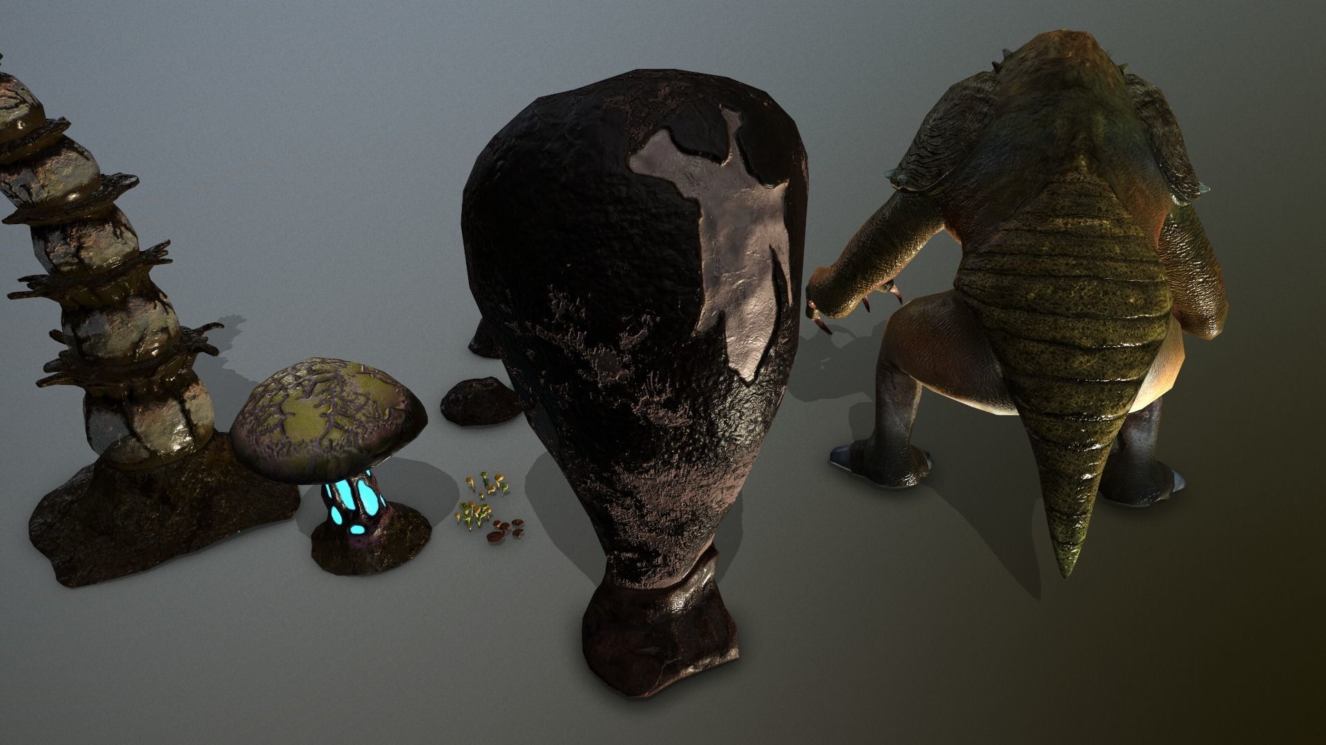 star wars sci-fi Felucia expanding stuff pack  Low-poly 3D model_7