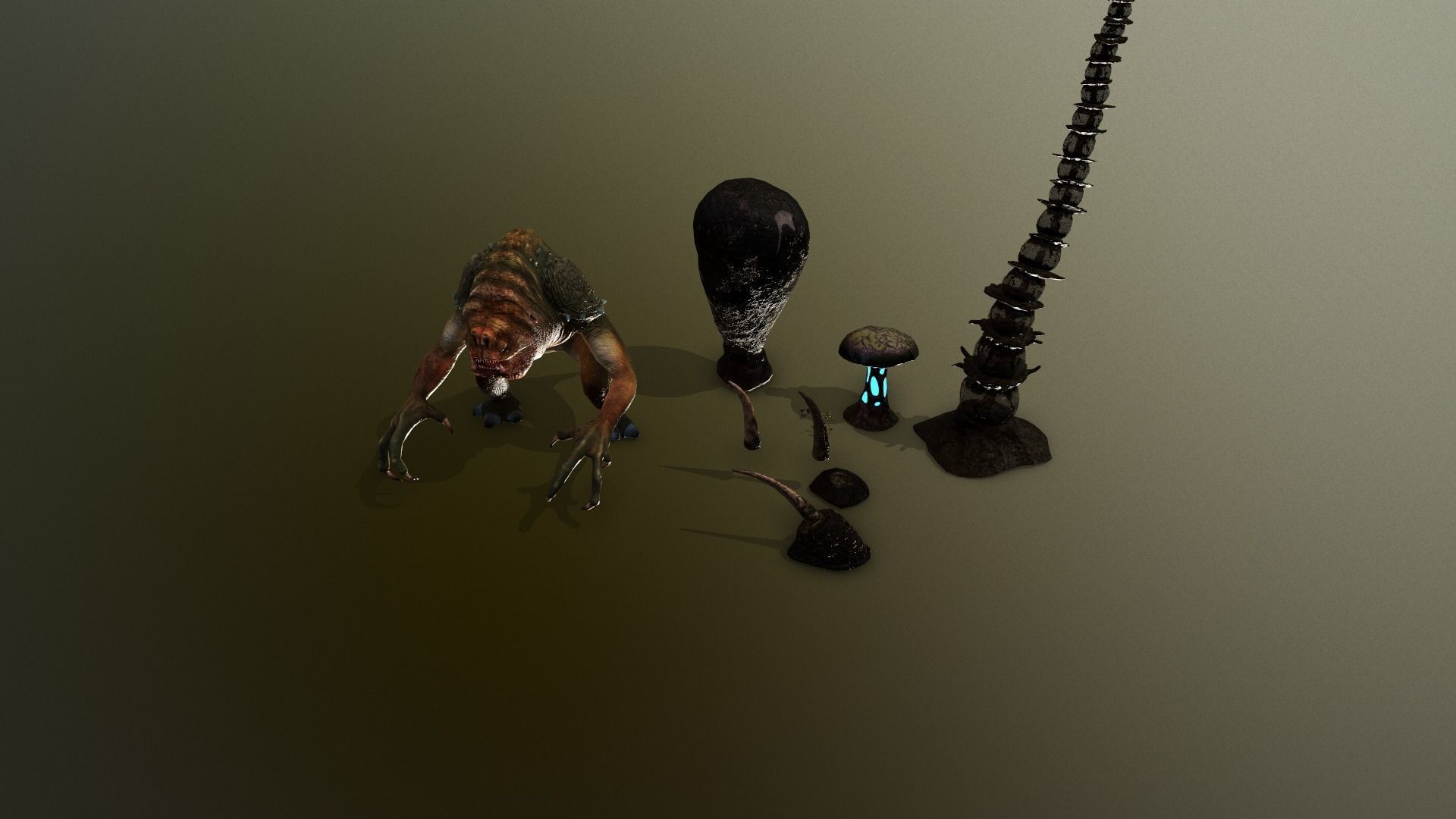 star wars sci-fi Felucia expanding stuff pack  Low-poly 3D model_4